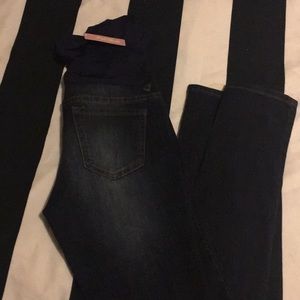 Pink blush maternity jeans